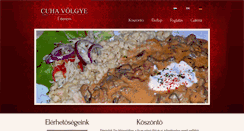Desktop Screenshot of cuhavolgyeetterem.hu